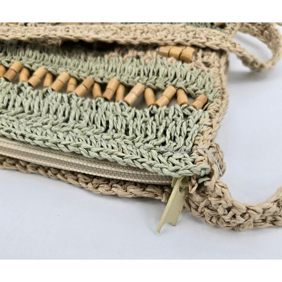 St. John’s Bay 90s Woven Straw Crossbody Bag with Beaded Accents - Picture 5 of 8